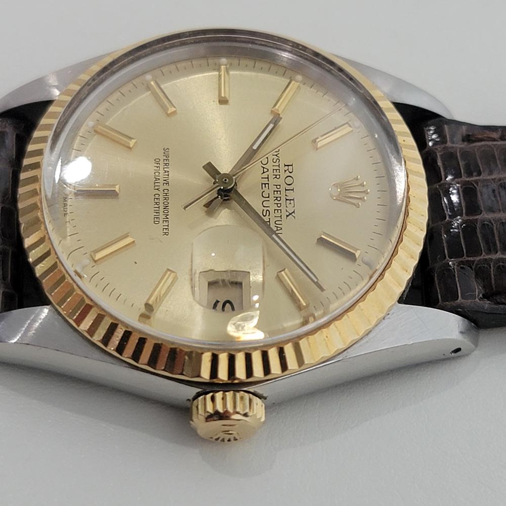 Mens Rolex Oyster Datejust Ref 16013 36mm 18k SS Automatic 1980s Swiss RA396B For Sale 1