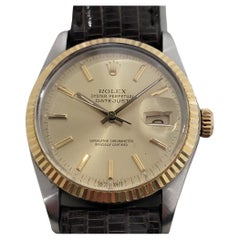 Mens Rolex Oyster Datejust Ref 16013 36mm 18k SS Automatic 1980s Swiss RA396B