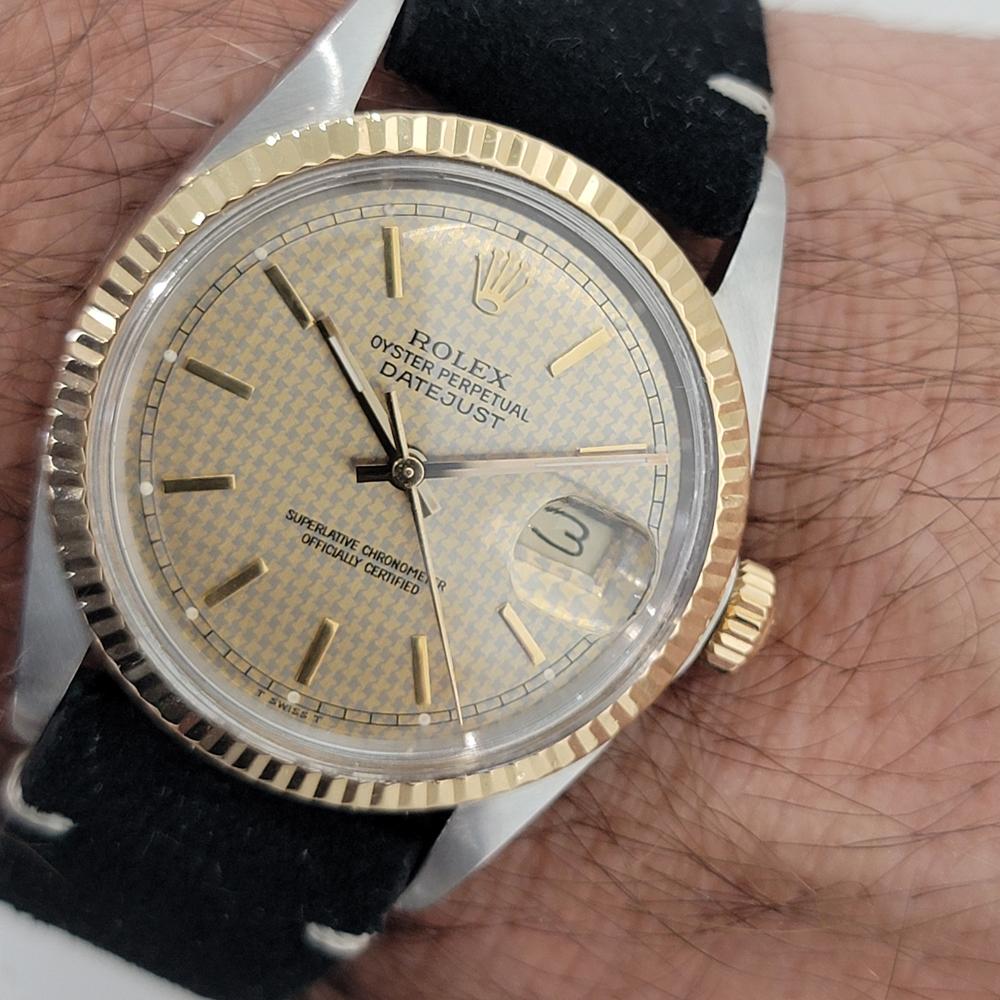 Mens Rolex Oyster Datejust Ref 16013 36mm 18k SS Automatic 1980s Swiss RA399 9