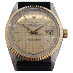 Mens Rolex Oyster Datejust Ref 16013 36mm 18k SS Automatic 1980s Swiss RA399