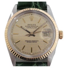 Mens Rolex Oyster Datejust Ref 16013 36mm 18k SS Automatic 1980s Swiss RA399G