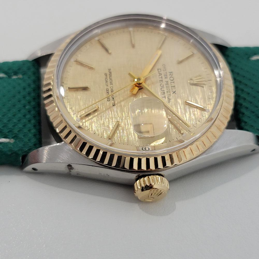 Men's Mens Rolex Oyster Datejust Ref 16013 18k SS Automatic 1980s Swiss RJC176G For Sale