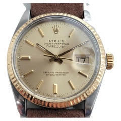 Mens Rolex Oyster Datejust Ref 16013 18k SS Automatic 1980s Swiss RJC177