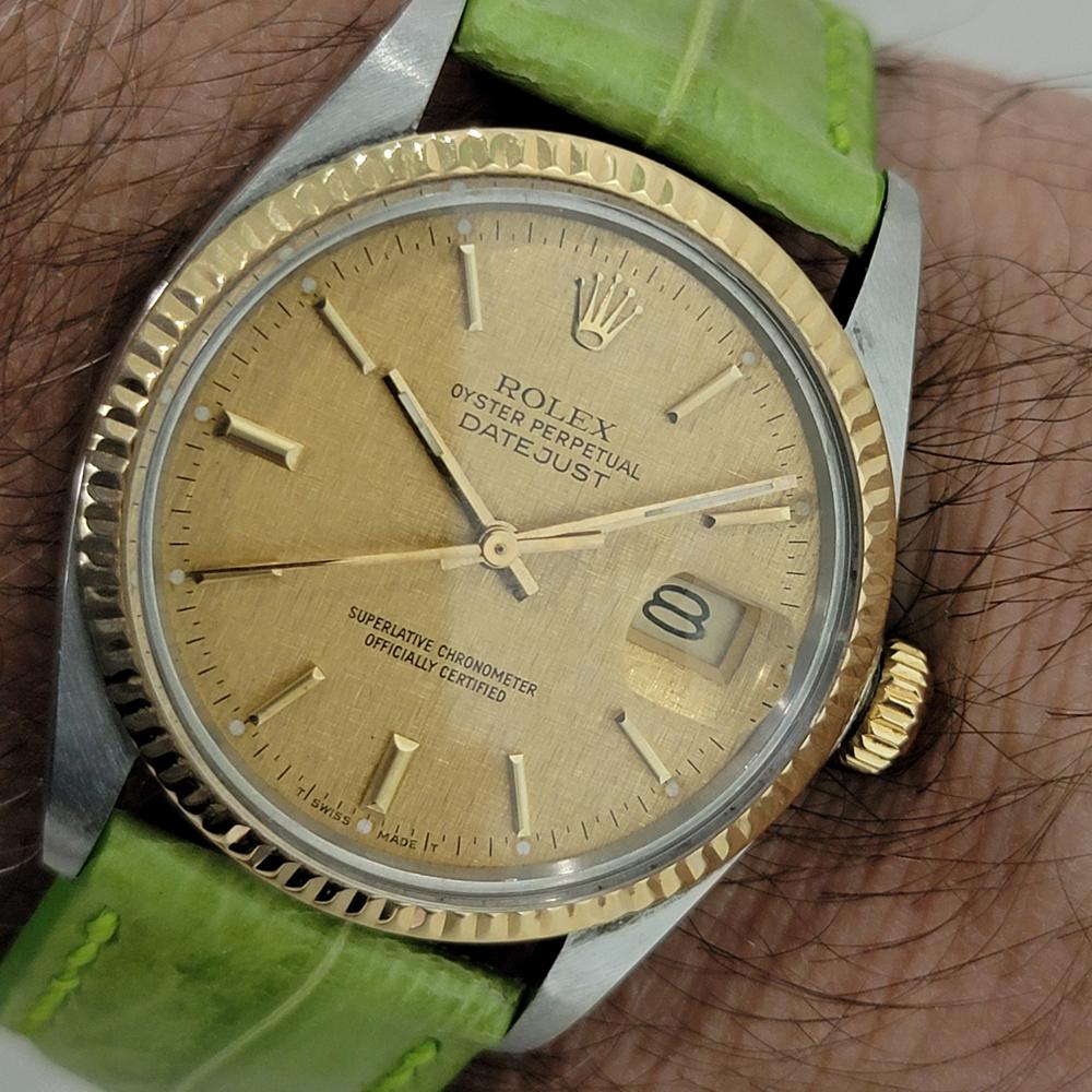 Mens Rolex Oyster Datejust Ref 16013 36mm 18k SS Automatic 1980s Vintage NA106G For Sale 8