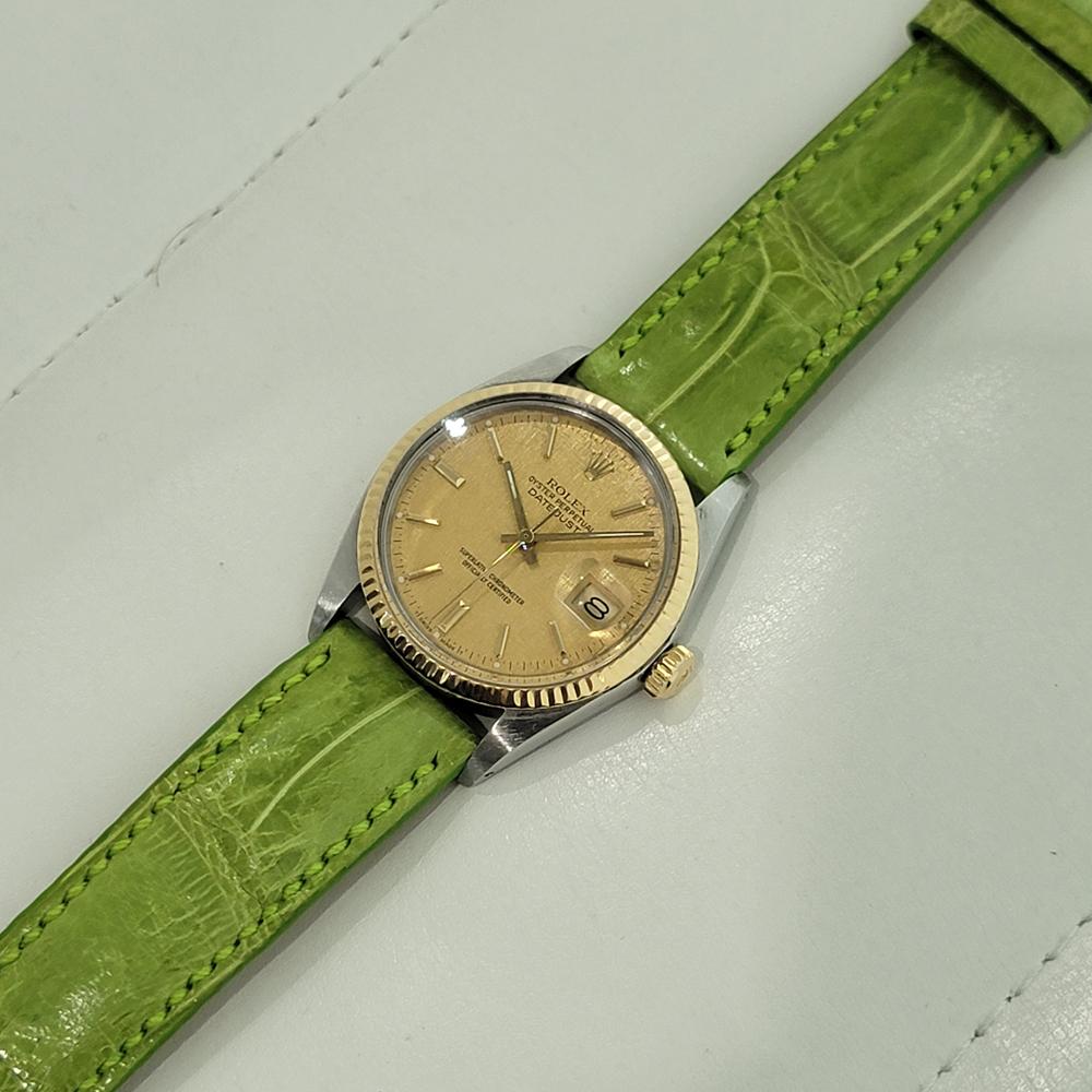 Mens Rolex Oyster Datejust Ref 16013 36mm 18k SS Automatic 1980s Vintage NA106G For Sale 2
