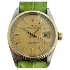 Mens Rolex Oyster Datejust Ref 16013 36mm 18k SS Automatic 1980s Vintage NA106G