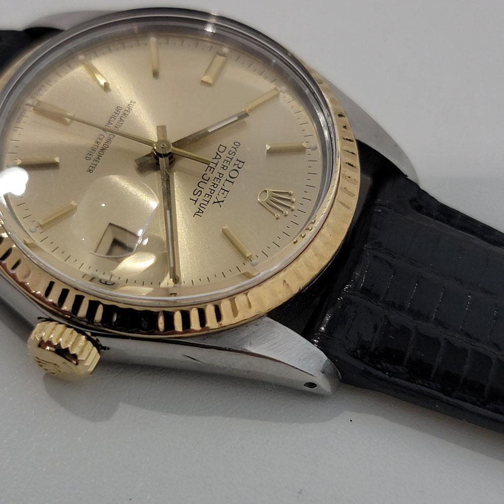 Mens Rolex Oyster Datejust Ref 16013 18k SS Automatic 1980s Vintage RJC177B For Sale 1