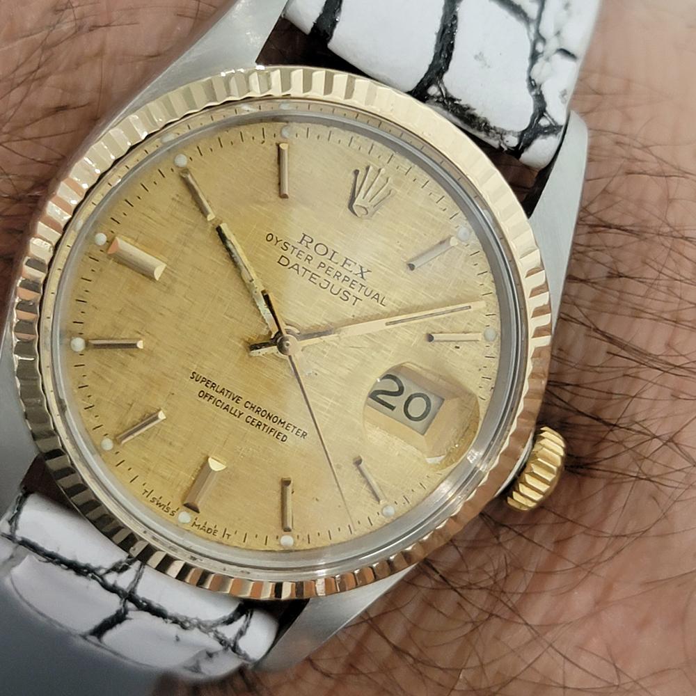 Mens Rolex Oyster Datejust Ref 16013 36mm 18k SS Automatic Swiss 1970s RA393 For Sale 9