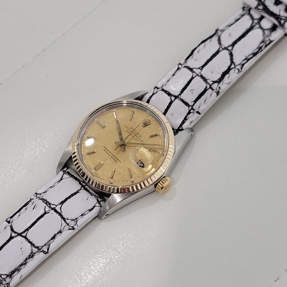 Mens Rolex Oyster Datejust Ref 16013 36mm 18k SS Automatic Swiss 1970s RA393 For Sale 3