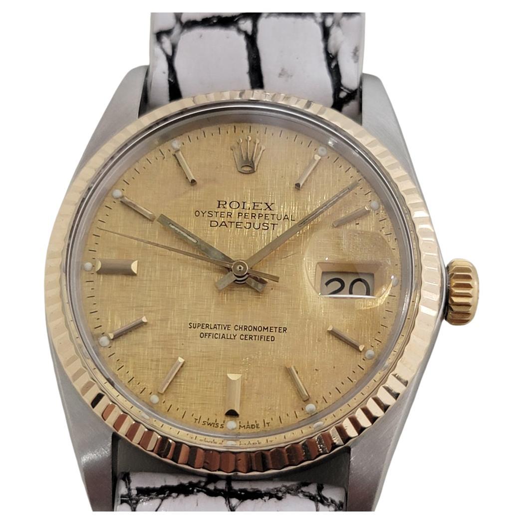 Rolex Oyster Datejust réf. 16013 36 mm 18 carats SS automatique suisse des années 1970 RA393