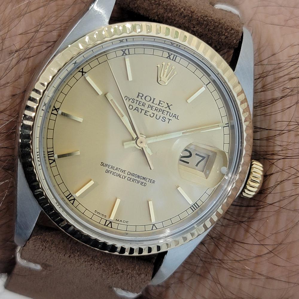 Mens Rolex Oyster Datejust Ref 16013 36mm 18k SS Date Automatic 1980s NA107 9