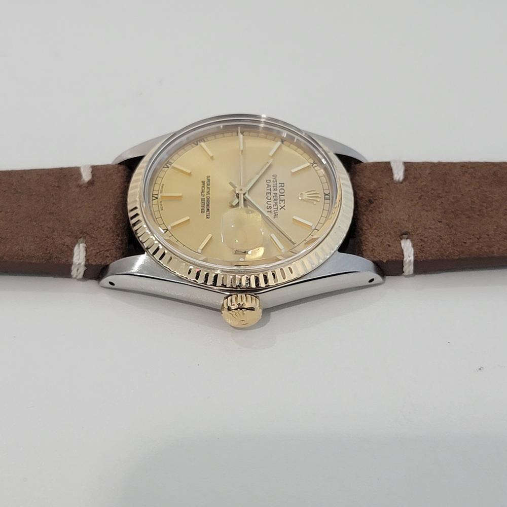 Mens Rolex Oyster Datejust Ref 16013 36mm 18k SS Date Automatic 1980s NA107 1