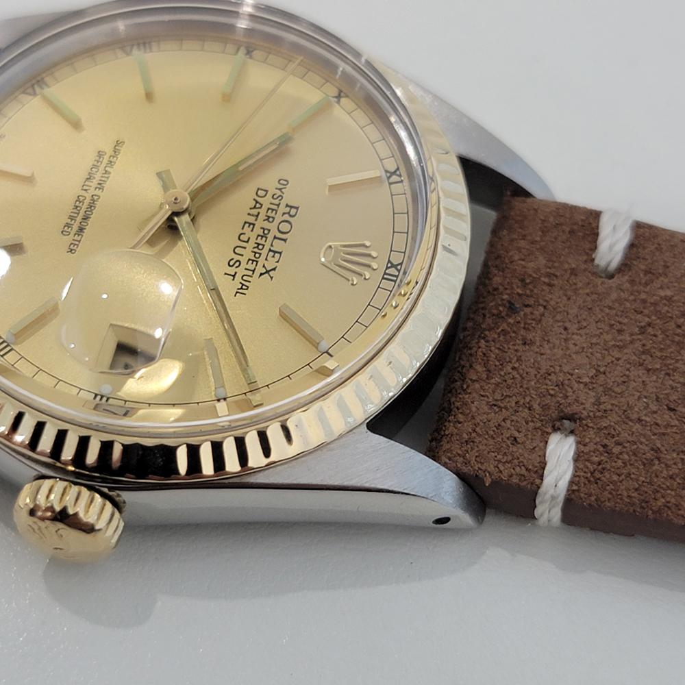Mens Rolex Oyster Datejust Ref 16013 36mm 18k SS Date Automatic 1980s NA107 2