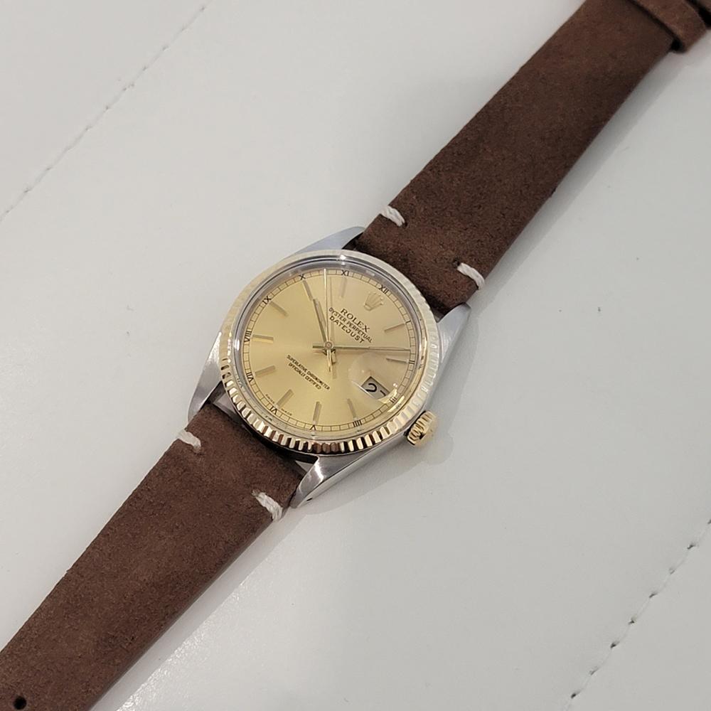 Mens Rolex Oyster Datejust Ref 16013 36mm 18k SS Date Automatic 1980s NA107 3