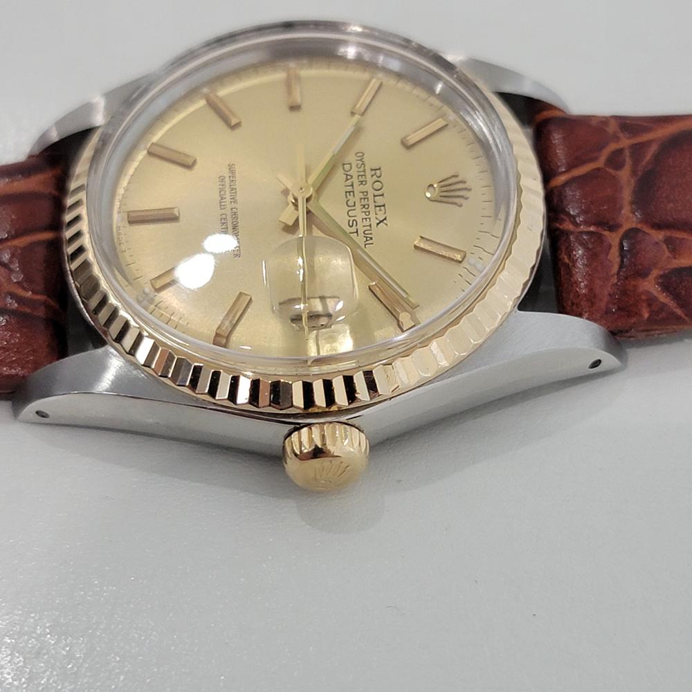 Mens Rolex Oyster Datejust Ref 16013 36mm 18k SS Date Automatic 1980s RA397 For Sale 1
