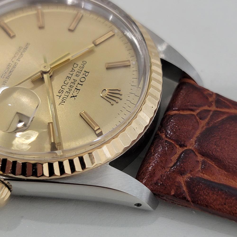Mens Rolex Oyster Datejust Ref 16013 36mm 18k SS Date Automatic 1980s RA397 For Sale 2