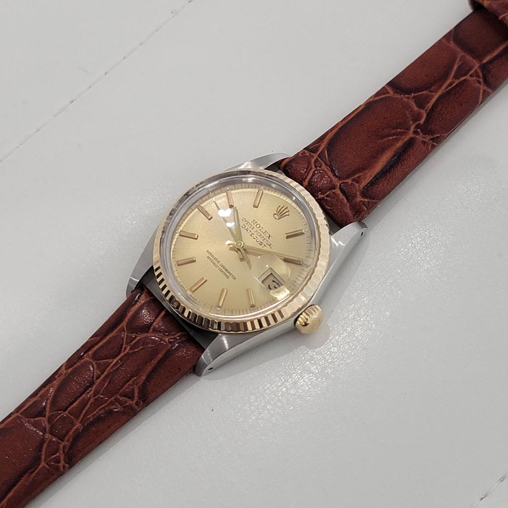 Mens Rolex Oyster Datejust Ref 16013 36mm 18k SS Date Automatic 1980s RA397 For Sale 3