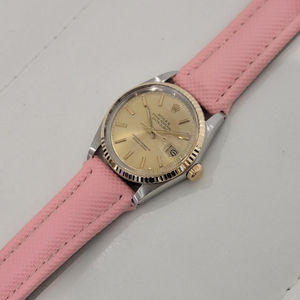 Mens Rolex Oyster Datejust Ref 16013 36mm 18k SS Date Automatic 1980s RA397P For Sale 6