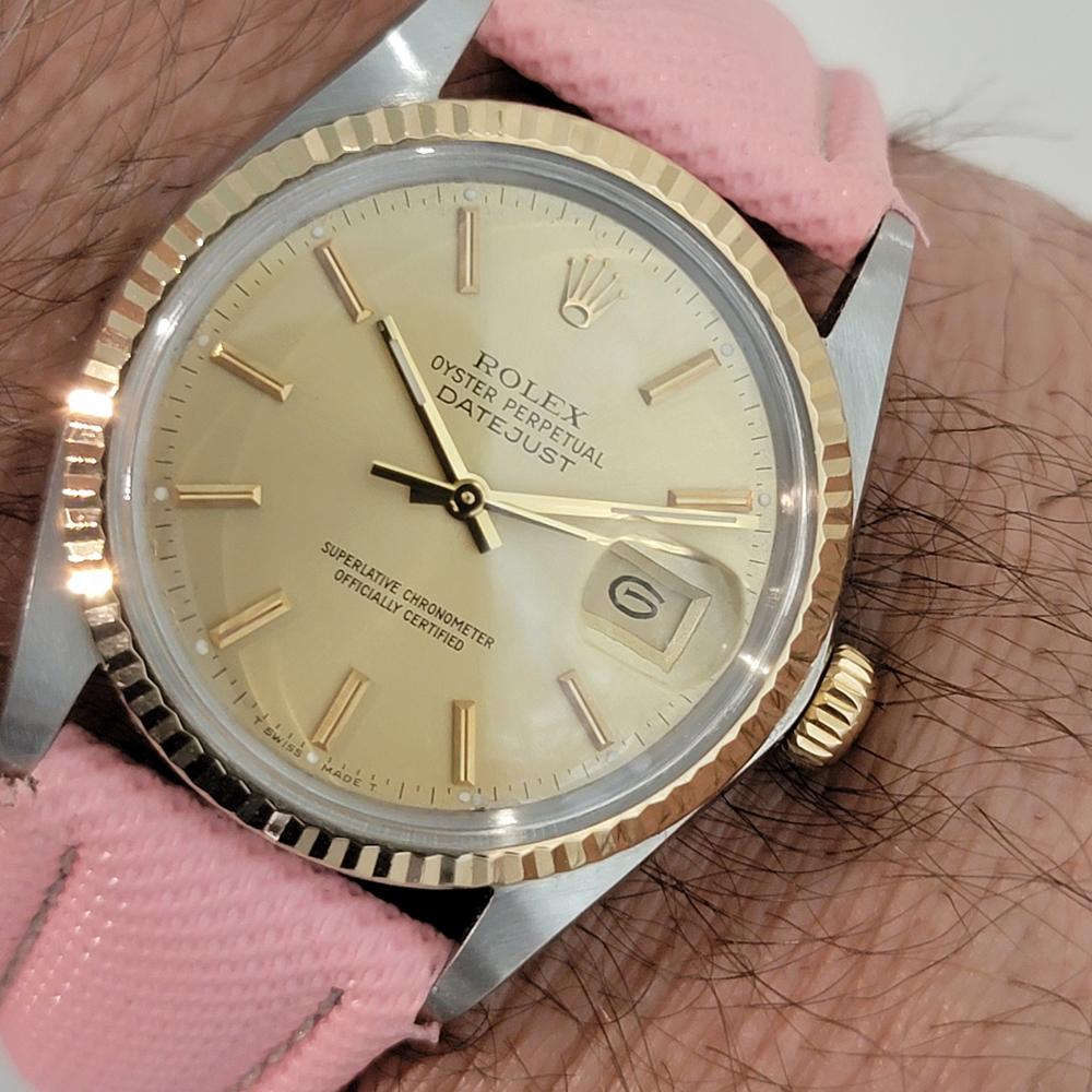 Mens Rolex Oyster Datejust Ref 16013 36mm 18k SS Date Automatic 1980s RA397P For Sale 9