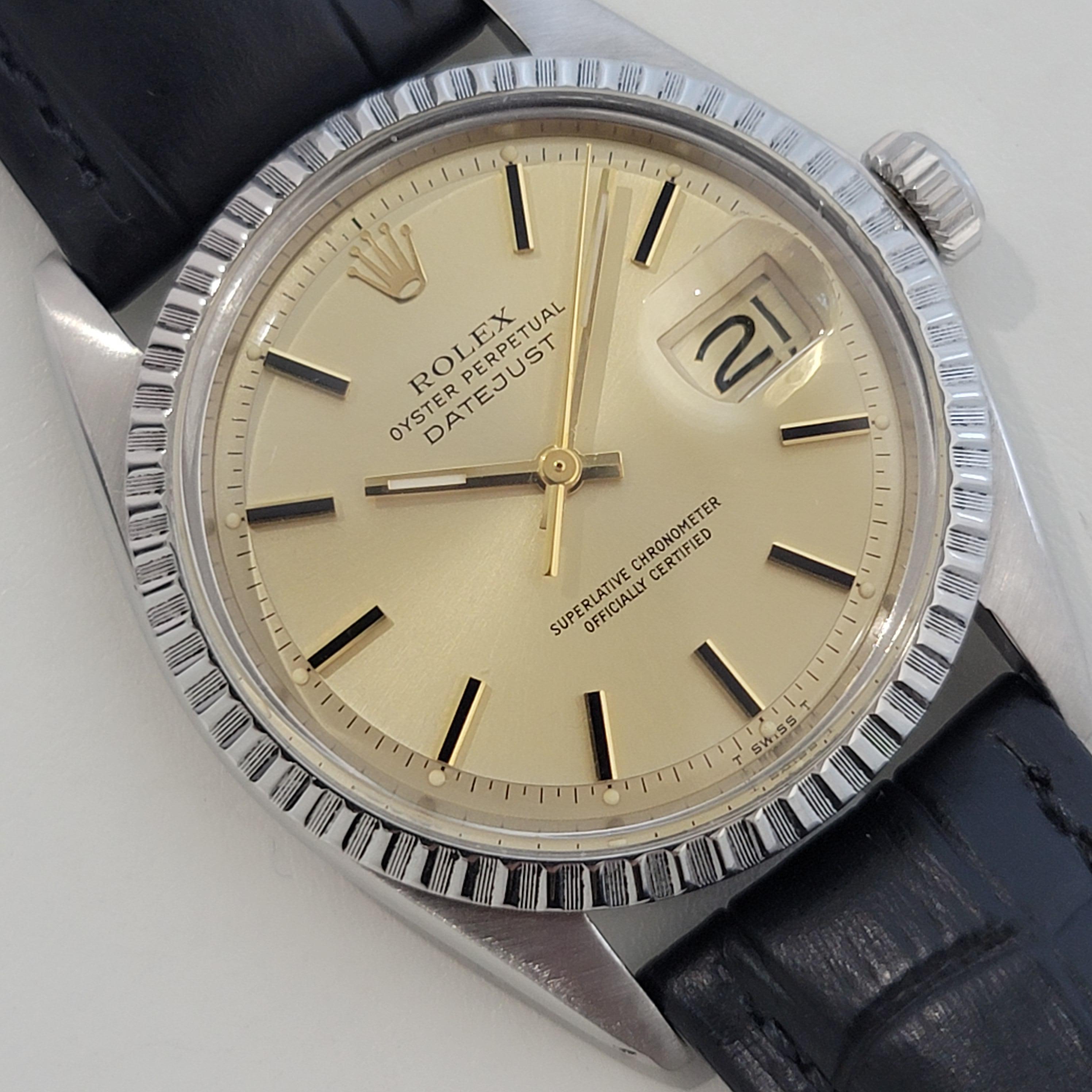 Men's Mens Rolex Oyster Datejust Ref 1603 36mm Automatic 1970s Swiss Vintage RA226B