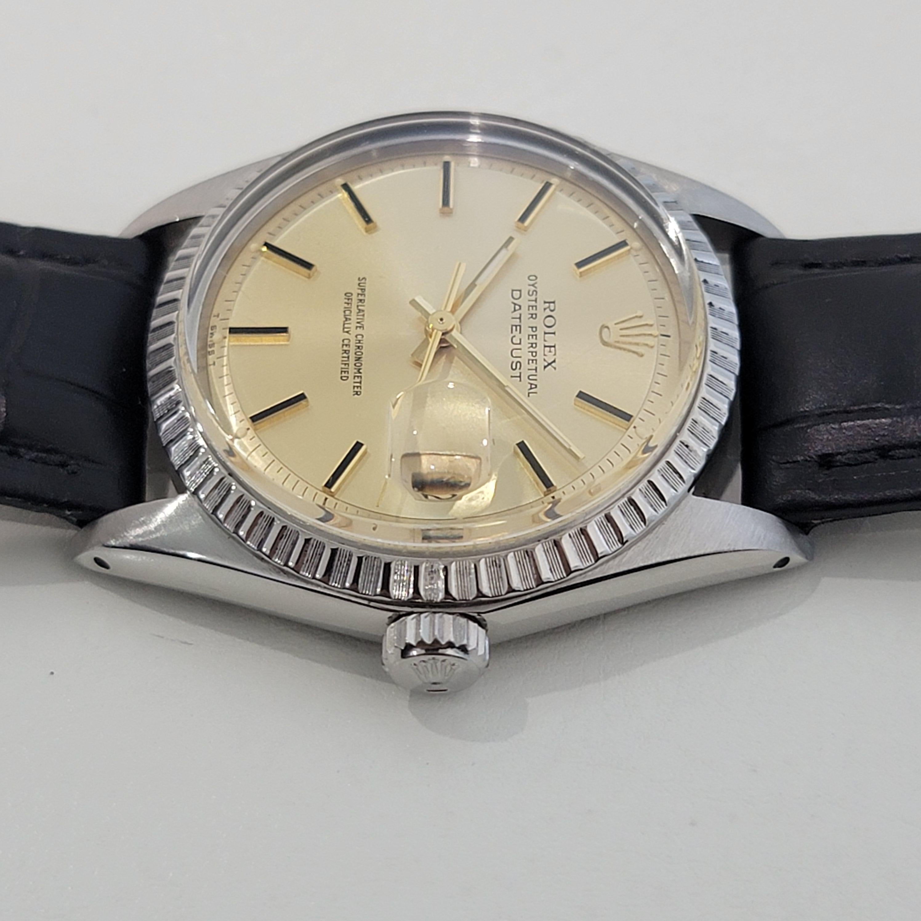 Mens Rolex Oyster Datejust Ref 1603 36mm Automatic 1970s Swiss Vintage RA226B 1
