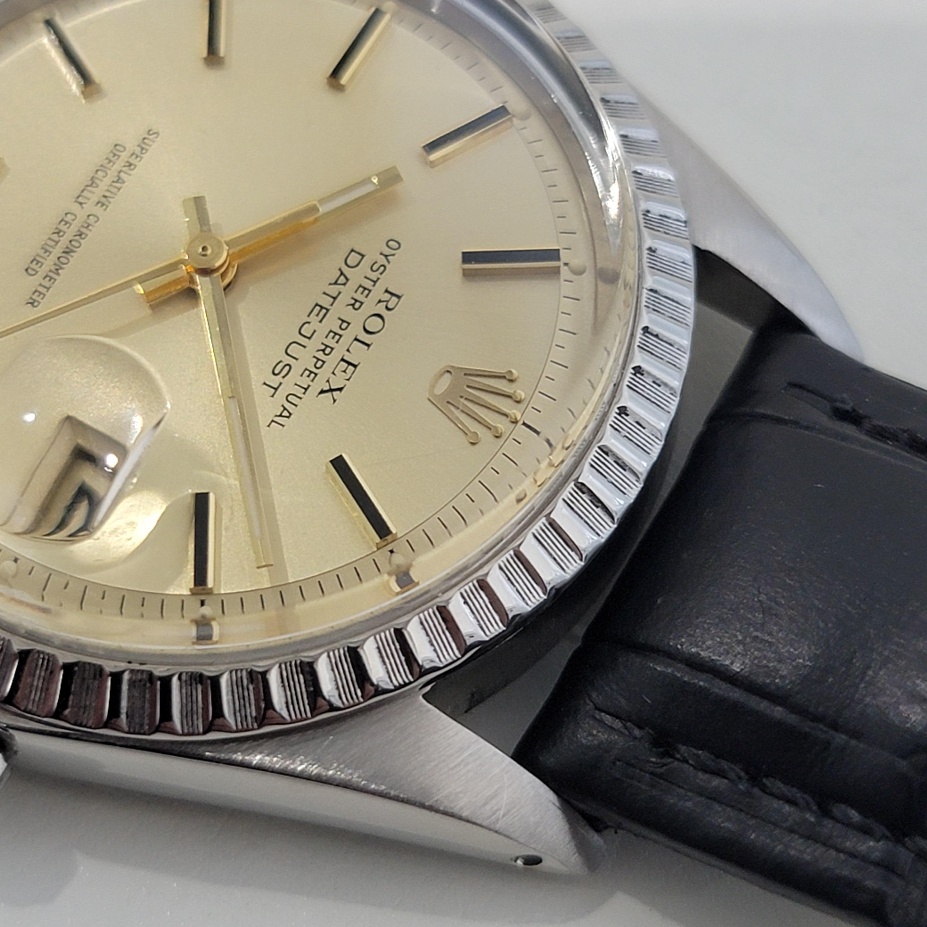Mens Rolex Oyster Datejust Ref 1603 36mm Automatic 1970s Swiss Vintage RA226B 2