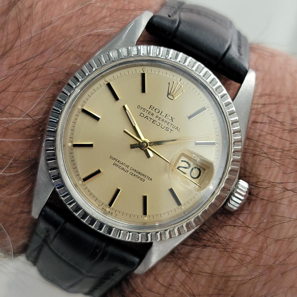 Mens Rolex Oyster Datejust Ref 1603 36mm Automatic 1970s Swiss Vintage RA226B 9
