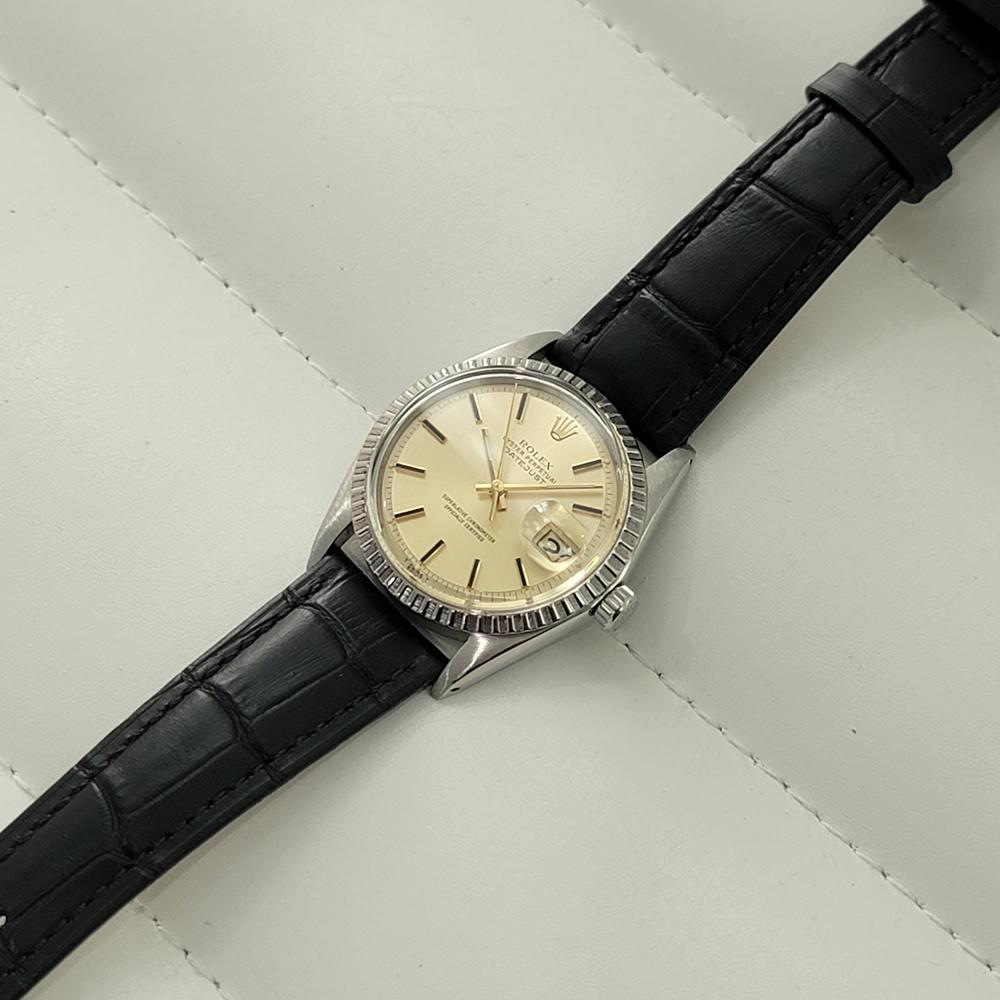 Mens Rolex Oyster Datejust Ref 1603 36mm Automatic 1970s Swiss Vintage RA226B 3
