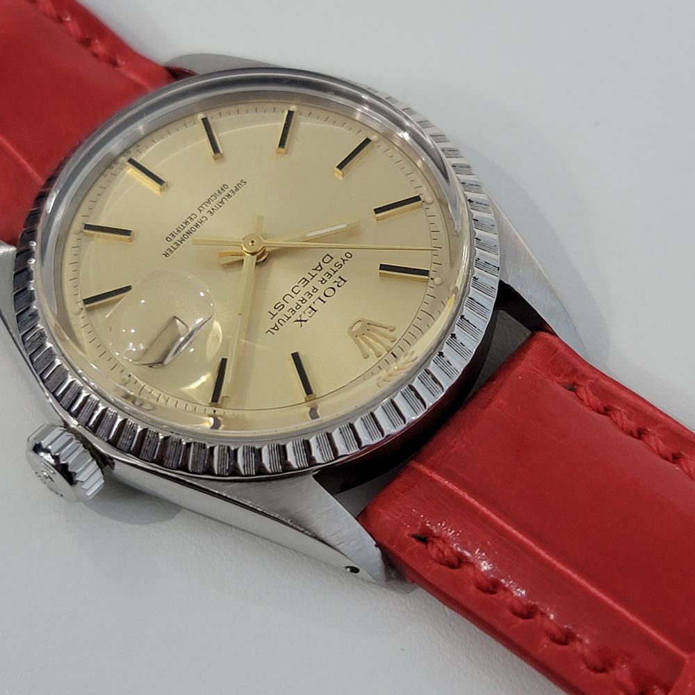 Men's Mens Rolex Oyster Datejust Ref 1603 36mm Automatic 1970s Swiss Vintage RA226R For Sale