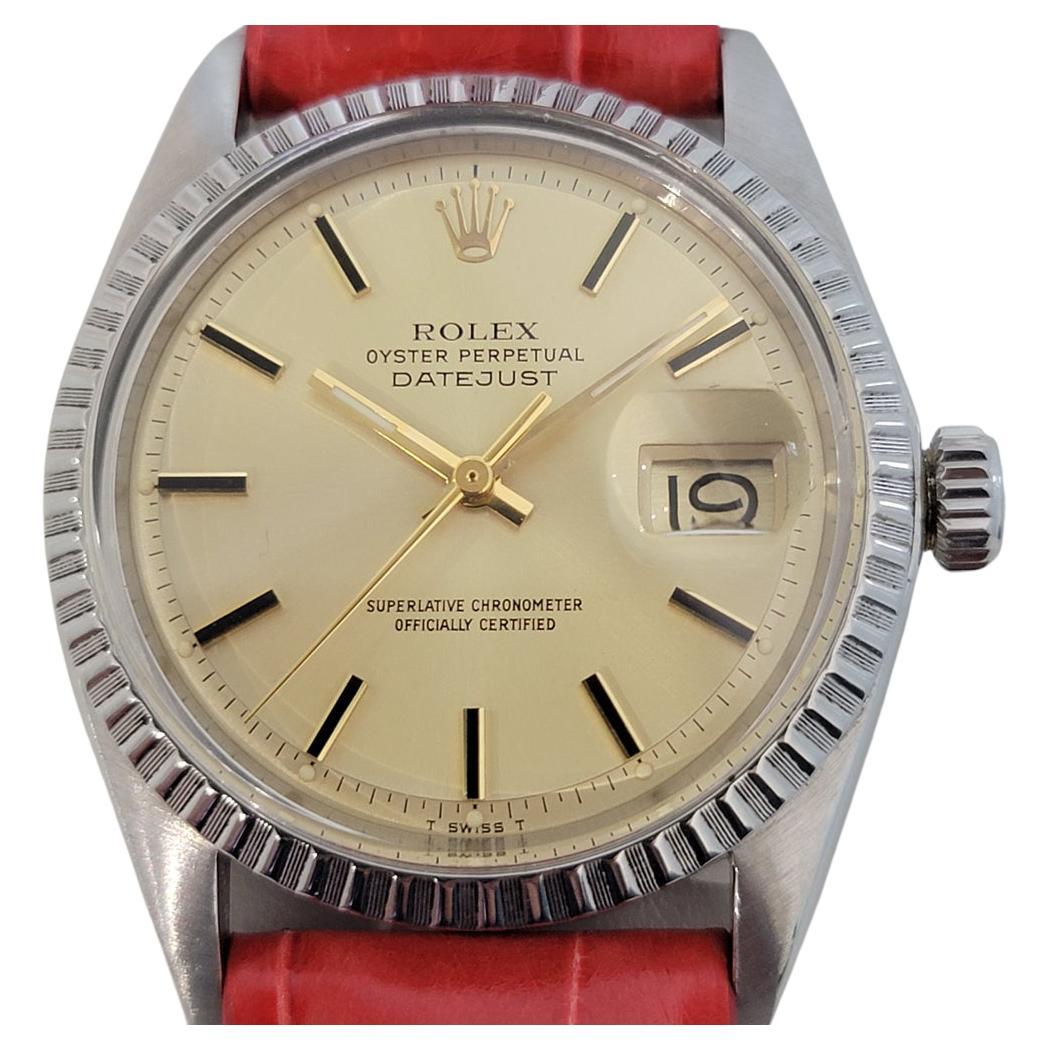 Mens Rolex Oyster Datejust Ref 1603 36mm Automatic 1970s Swiss Vintage RA226R For Sale