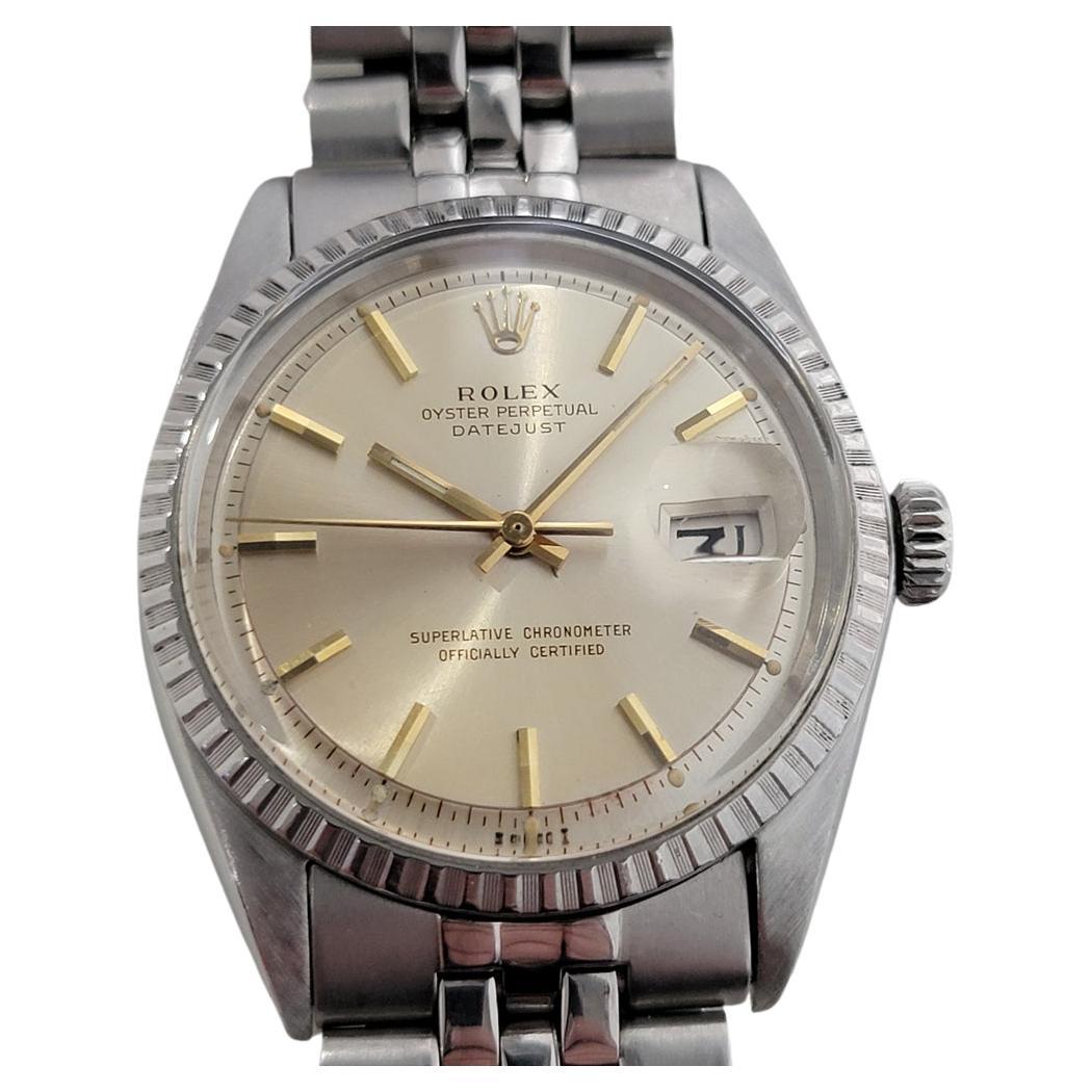 Mens Rolex Oyster Datejust Ref 1603 Automatic 1970s Vintage Swiss RA314 For Sale