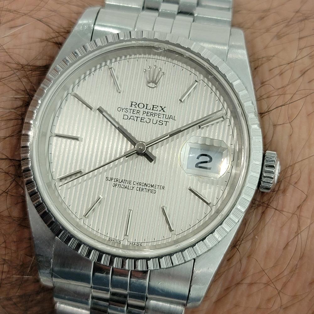 Mens Rolex Oyster Datejust Ref 16220 Automatic 1990s All Original RA278 For Sale 5