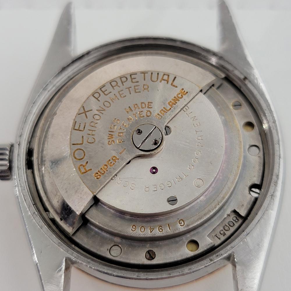 Mens Rolex Oyster Datejust Ref 6075 14k SS Automatic 1950s Vintage Swiss RJC157 7