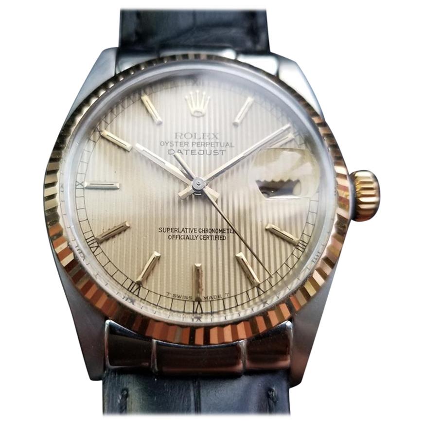 Mens Rolex Oyster Datejust Ref.16013 18k & SS Automatic, c.1980s Swiss NS30