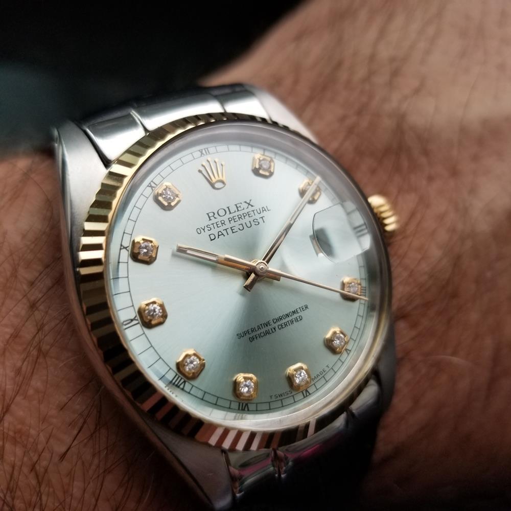Mens Rolex Oyster Datejust Ref.16014 18k & SS Automatic, c.1970s Swiss NS32 6