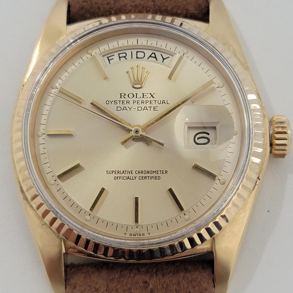 Iconic luxury, Men's 18k solid gold Rolex Oyster Perpetual Day-Date ref.1803, the first 