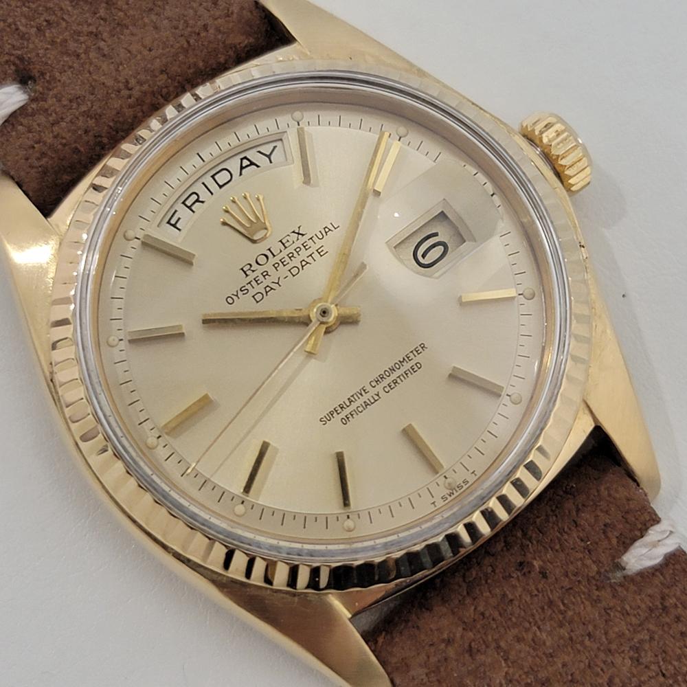 Retro Mens Rolex Oyster Day Date President 1803 18k Gold Automatic 1970s Luxury NA131