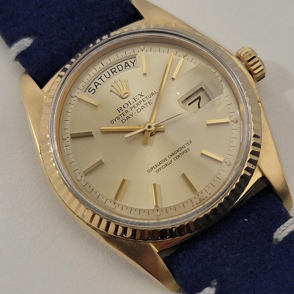 Retro Mens Rolex Oyster Day Date President 1803 18k Gold Automatic 1970s Luxury NA131
