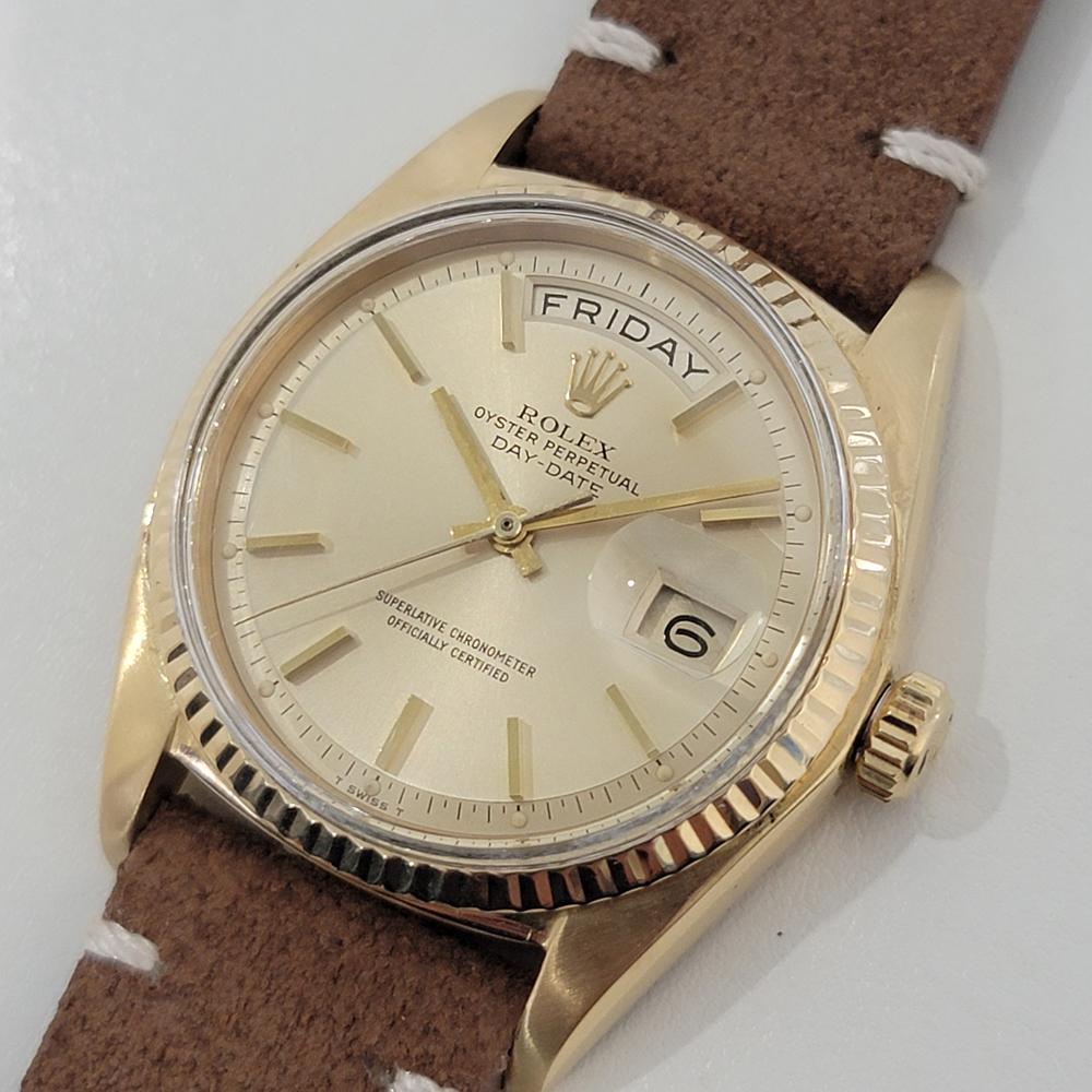 Mens Rolex Oyster Day Date President 1803 18k Gold Automatic 1970s Luxury NA131 In Excellent Condition In Beverly Hills, CA
