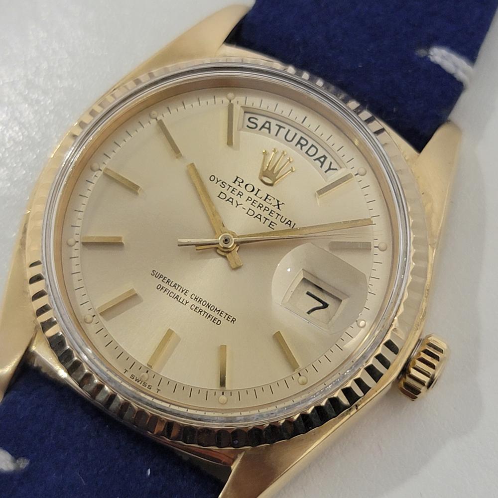 Mens Rolex Oyster Day Date President 1803 18k Gold Automatic 1970s Luxury NA131 In Excellent Condition In Beverly Hills, CA