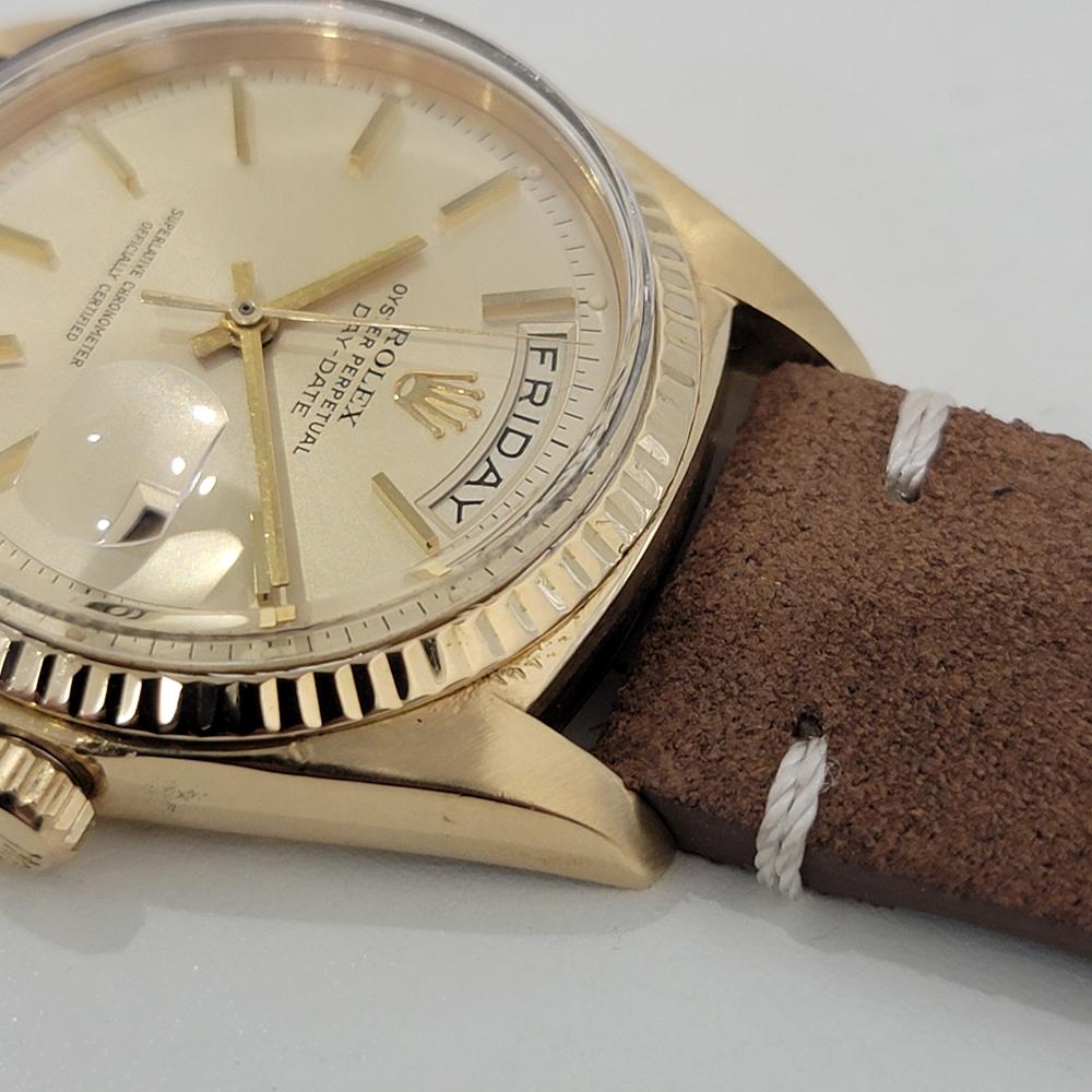 Mens Rolex Oyster Day Date President 1803 18k Gold Automatic 1970s Luxury NA131 1