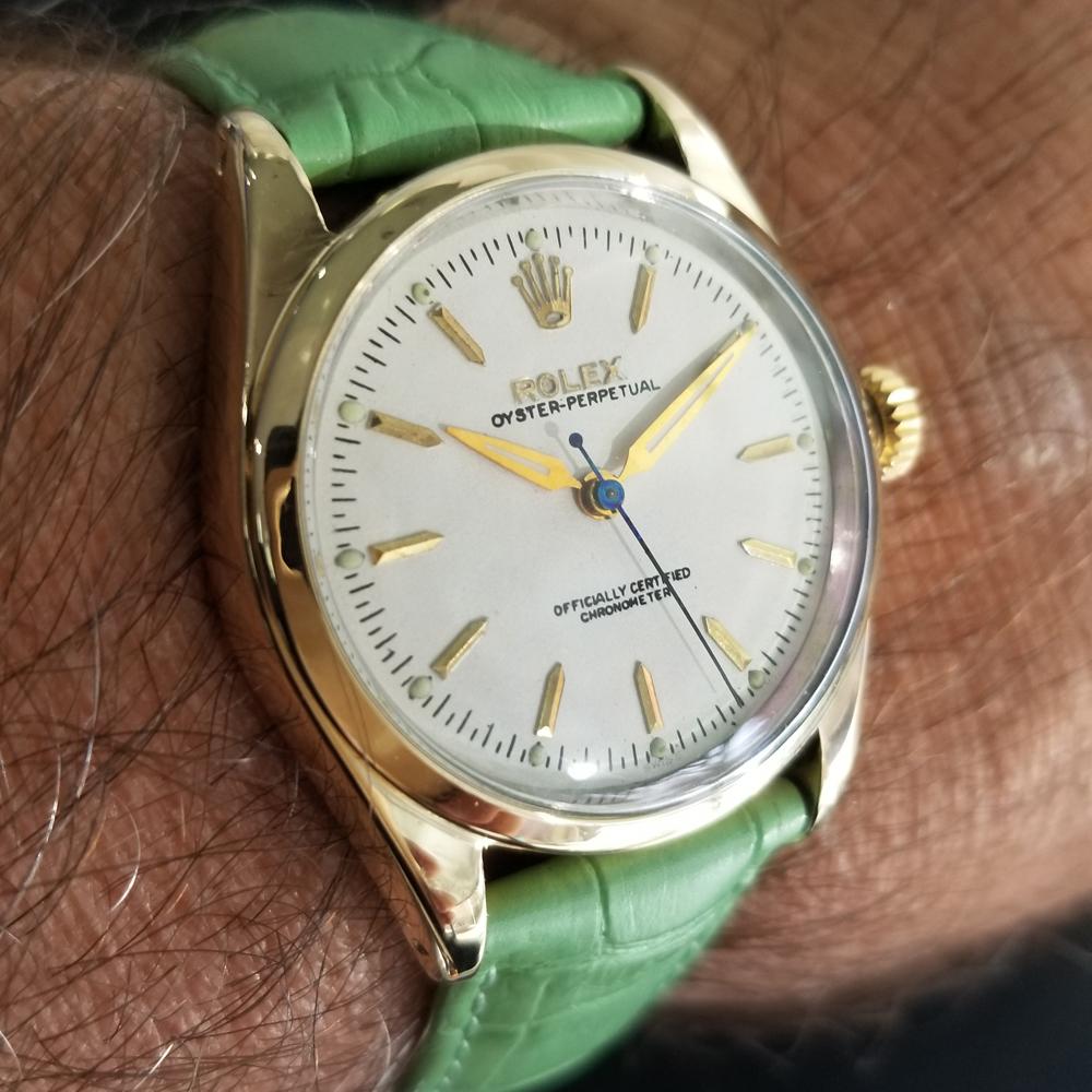 Mens Rolex Oyster Pereptual 6634 Gold-Capped Automatic, c.1950s RA141GRN 6