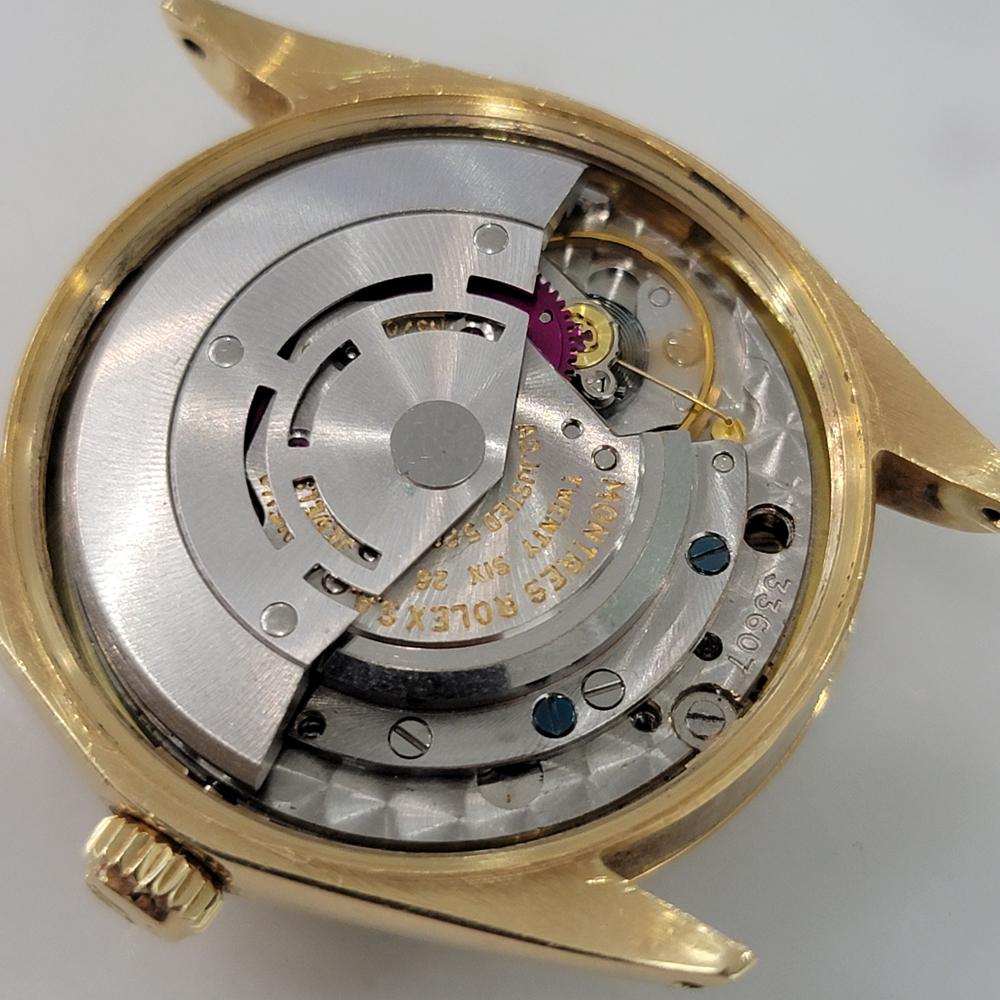 Mens Rolex Oyster Perpetual 1002 34mm 18k Automatic Diamond MOP dial 1960s RA382 7