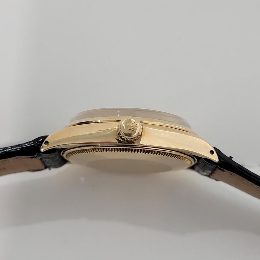 Mens Rolex Oyster Perpetual 1002 34mm 18k Automatic MOP dial 1960s Swiss RA382B 5