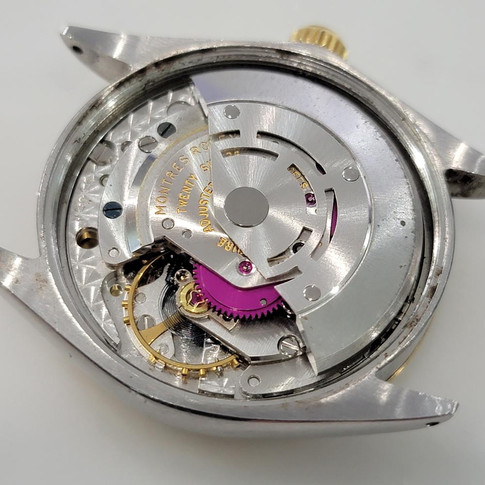 Herren Rolex Oyster Perpetual 1002 34mm Gold Lünette Automatik 1960er Jahre Vintage RA378G 8