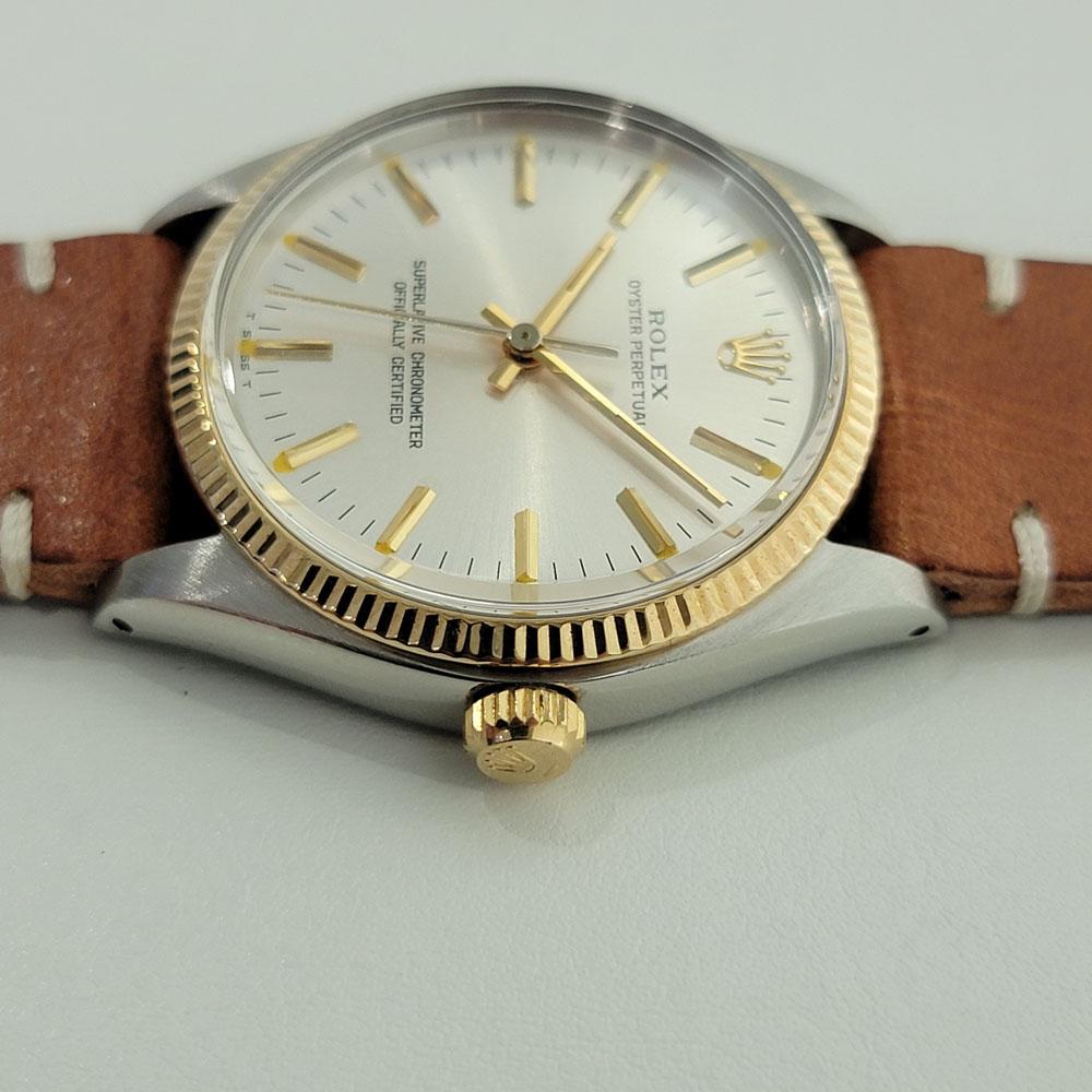 Rolex Oyster Perpetual 1005 Oro 14k SS Automatico 1970s con documenti RA181T 1