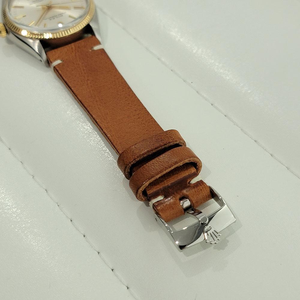 Rolex Oyster Perpetual 1005 Oro 14k SS Automatico 1970s con documenti RA181T 3