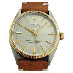 Rolex Oyster Perpetual 1005 Oro 14k SS Automatico 1970s con documenti RA181T
