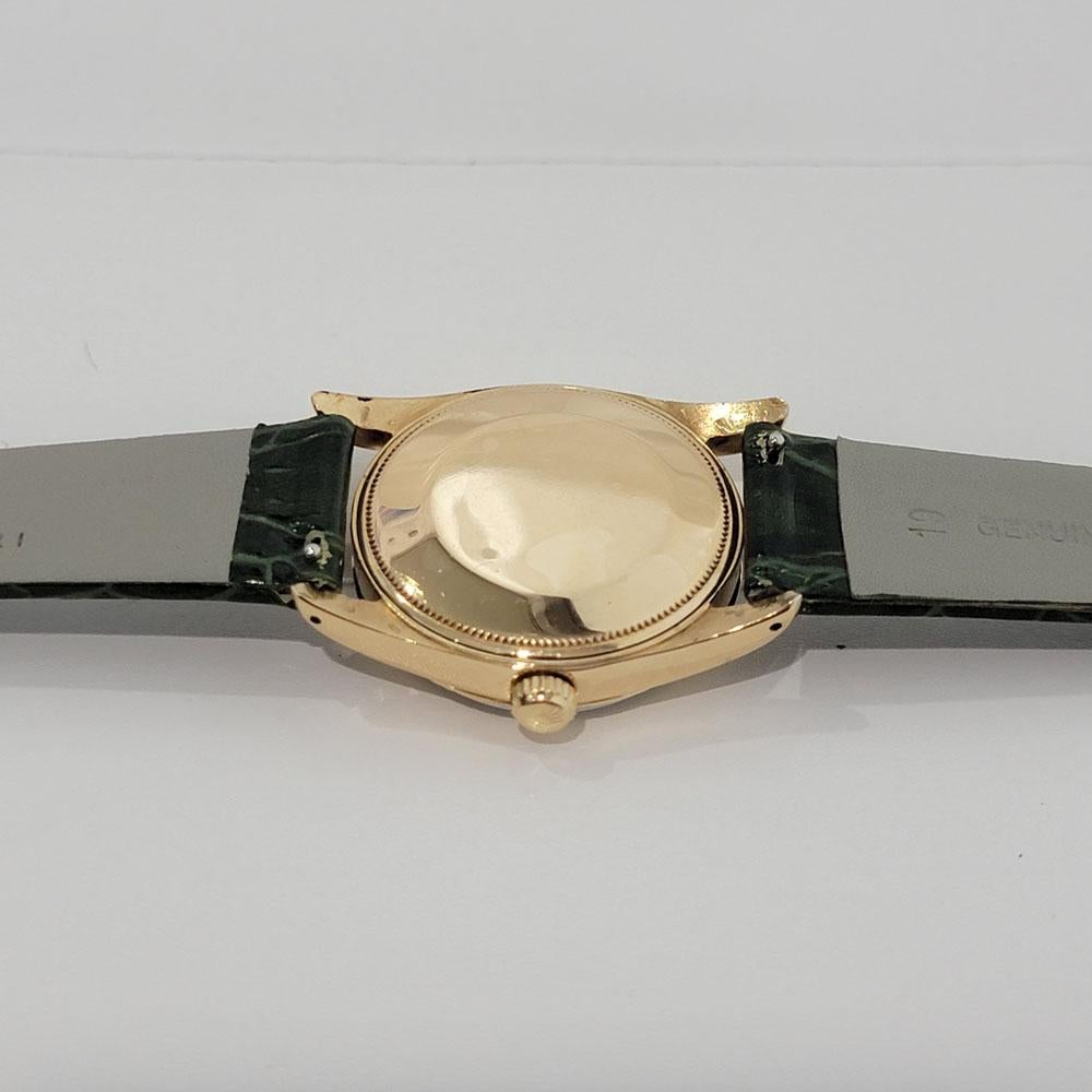 Mens Rolex Oyster Perpetual 1011 18k Gold Automatic 1970s Vintage RJC154G For Sale 3