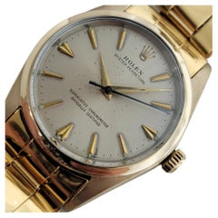 Herren Rolex Oyster Perpetual 1014 Automatik Gold Capped 1960er Jahre mit Papier RA236